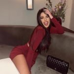 Temperament Half High Collar Long Sleeve Split Waist Dress - Image 4