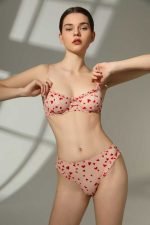 Sexy Lingerie Lace Underwear Ultra-thin Transparent Heart-shaped Print Women's Underwear Set Large Chest Minimizer Bra - Image 7