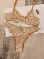 Sexy Lingerie Lace Underwear Ultra-thin Transparent Heart-shaped Print Women's Underwear Set Large Chest Minimizer Bra - Image 6