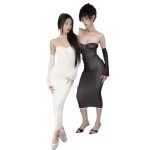 Slimming and sexy low cut lace hip skirt dress - Image 5