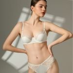 Lace Underwear Sexy Leopard Print Steel Ring Gathered Bra Large Chest Bra Set for Women