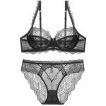 Sexy Lingerie Thin Pure Desire Lace Plus Size Women's Large Chest Minimizer Push-Up Bra - Image 6